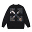 OFF WHITE Painting Arrow Graphic Crewneck Sweatshirt Black