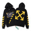 Off-White Black Yellow Arrow Graphic Hoodie