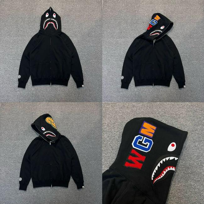 BAPE Shark Full Zip Hoodie Black Shark Edition Hover Image