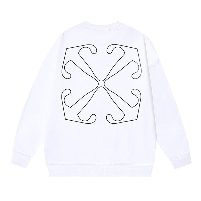 OFF WHITE Outline Arrow Logo Crewneck Sweatshirt White Hover Image