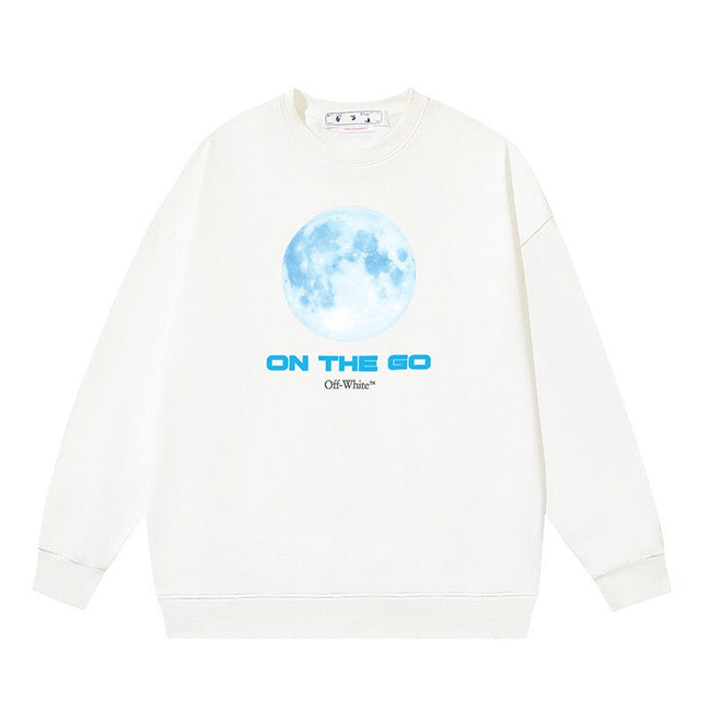 OFF WHITE On The Go Moon Graphic Crewneck Sweatshirt Hover Image