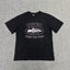 White Graphic Print Black T-Shirt Unisex Streetwear Casual Short Sleeve Tee