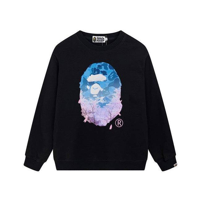 BAPE Ape Head Sakura Camo Graphic Crewneck Sweatshirt Hover Image