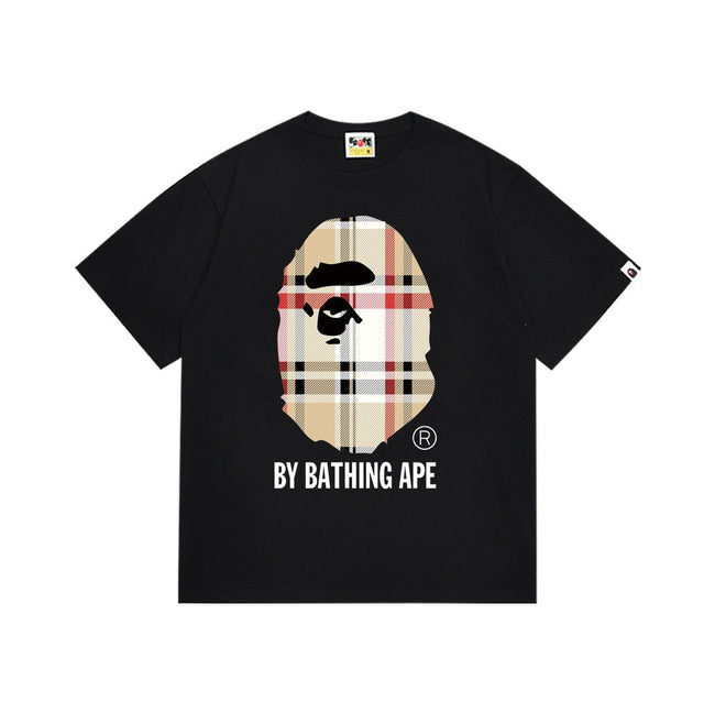 BAPE Plaid Ape Head Graphic T-Shirt Hover Image