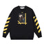 OFF WHITE Painting Graphic Crewneck Sweatshirt Black