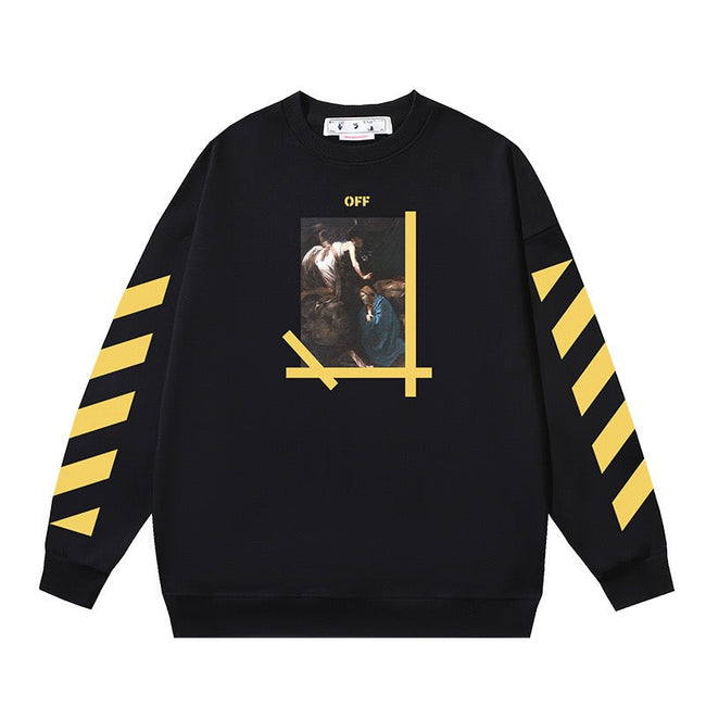 OFF WHITE Painting Graphic Crewneck Sweatshirt Black Hover Image
