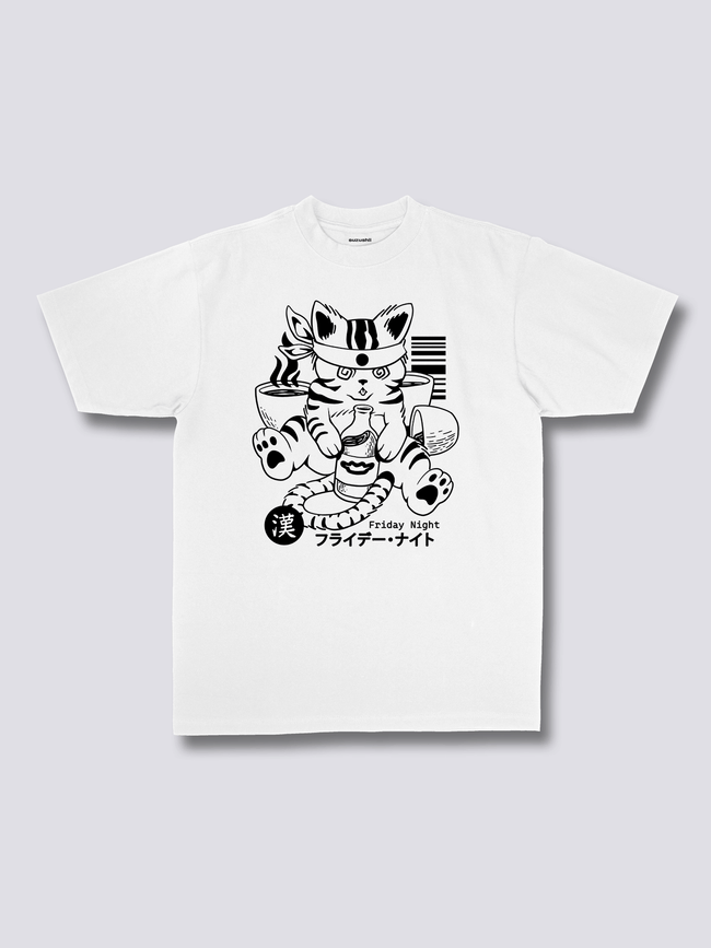 Front Print - Boozy Cat T-Shirt Main Image
