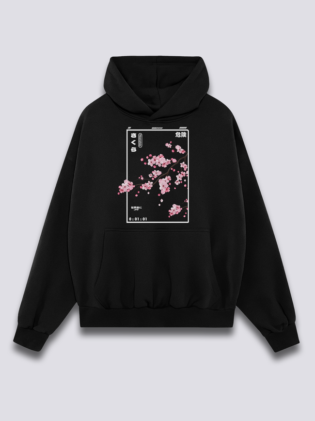 Front Print - Cherry Blossom Hoodie Hover Image