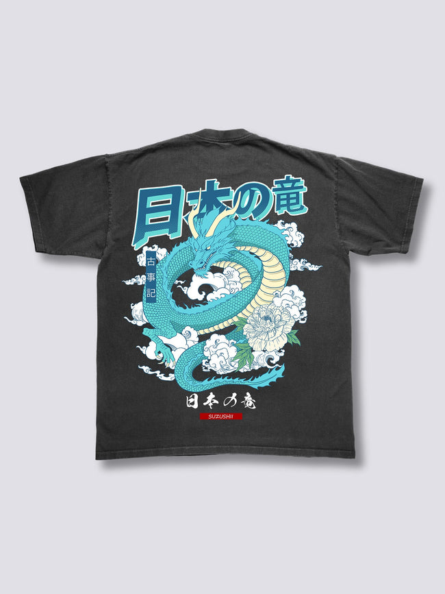 Japanese Dragon Vintage T-Shirt Hover Image