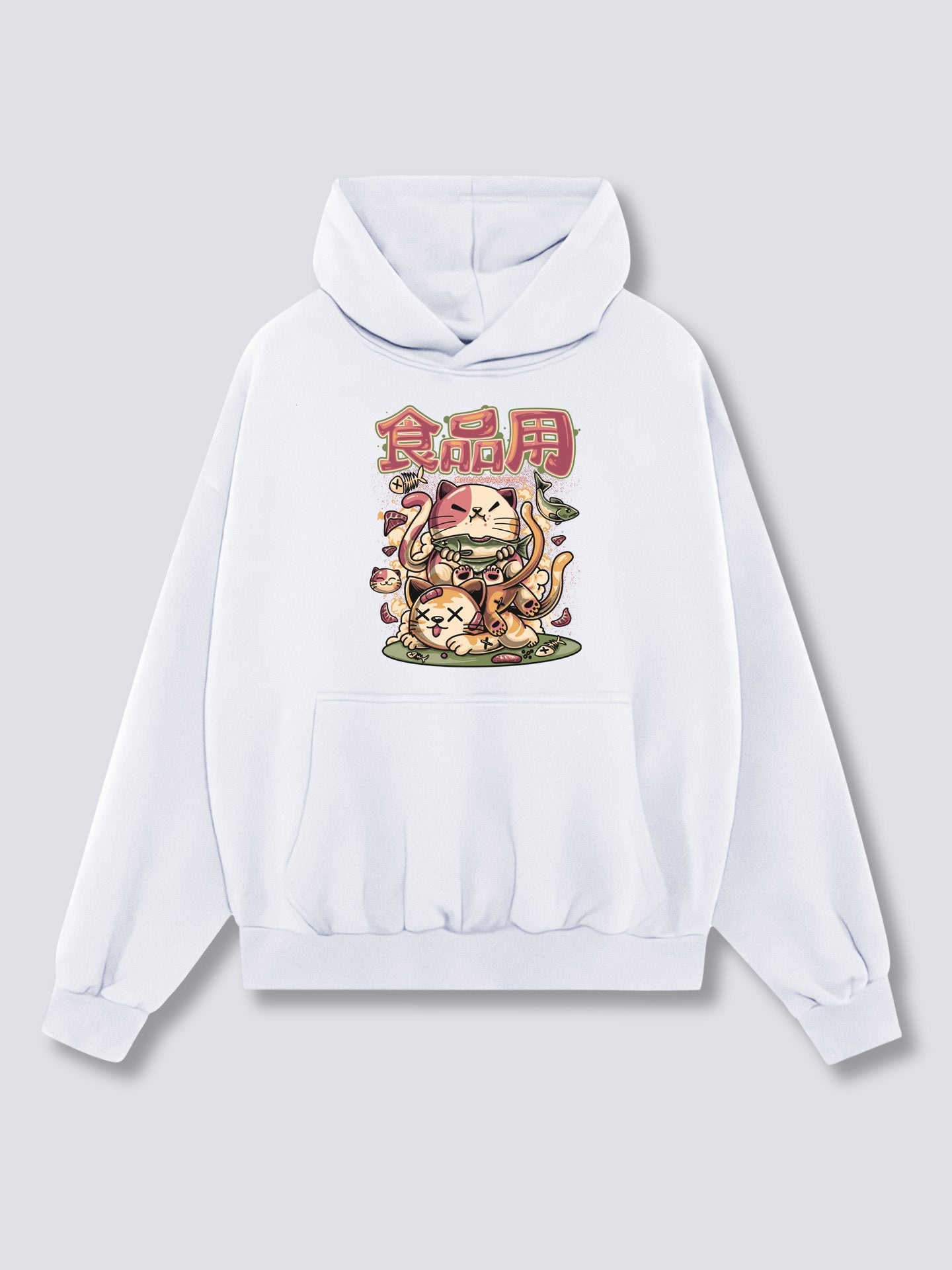 Front Print - Hungry Neko Hoodie