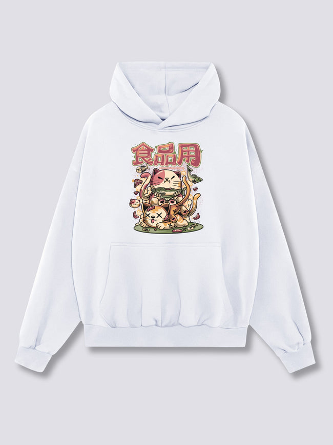 Front Print - Hungry Neko Hoodie Main Image