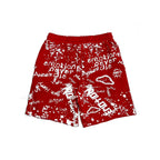 Red “Graffiti” Shorts