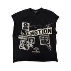 “Newspaper” Sleeveless tee