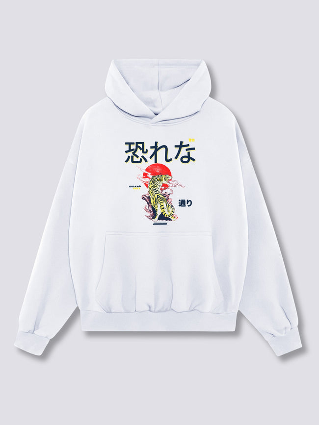 Front Print - Japan Tiger Hoodie Hover Image