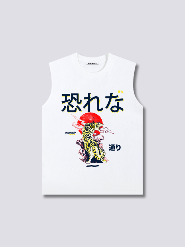 Front Print - Japan Tiger Tank Top Hover Image