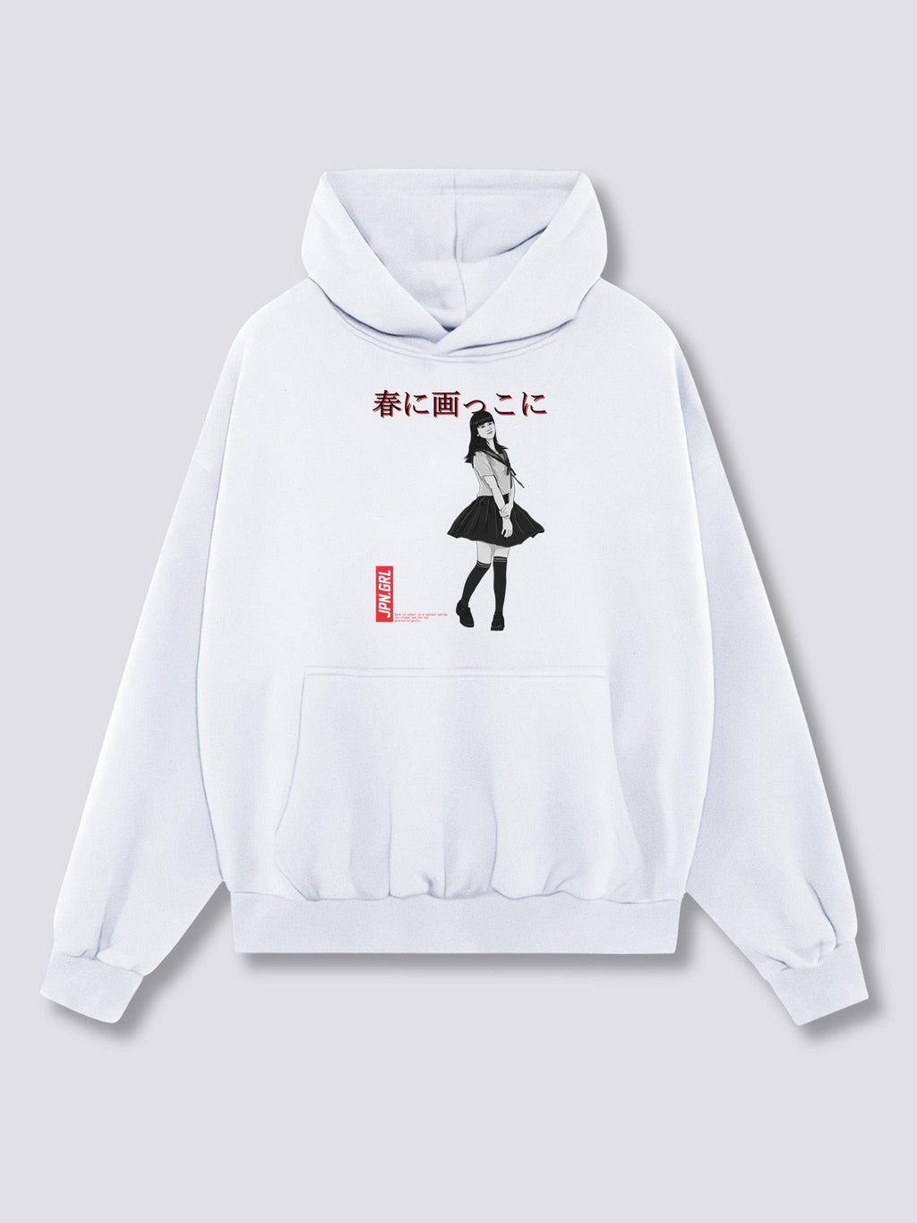 Front Print - Jpn Girl Hoodie