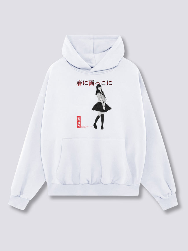 Front Print - Jpn Girl Hoodie Main Image