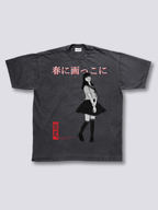 Front Print - Jpn Girl Vintage T-Shirt