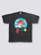 Front Print - Mount Fuji Vintage T-Shirt