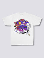 Front Print - Mount Fuji Crane T-Shirt