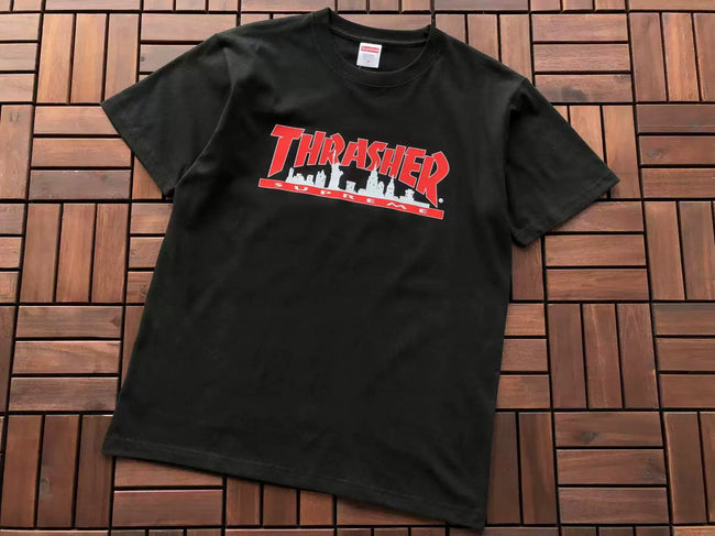Supreme x Thrasher Skyline T-Shirt Black Hover Image