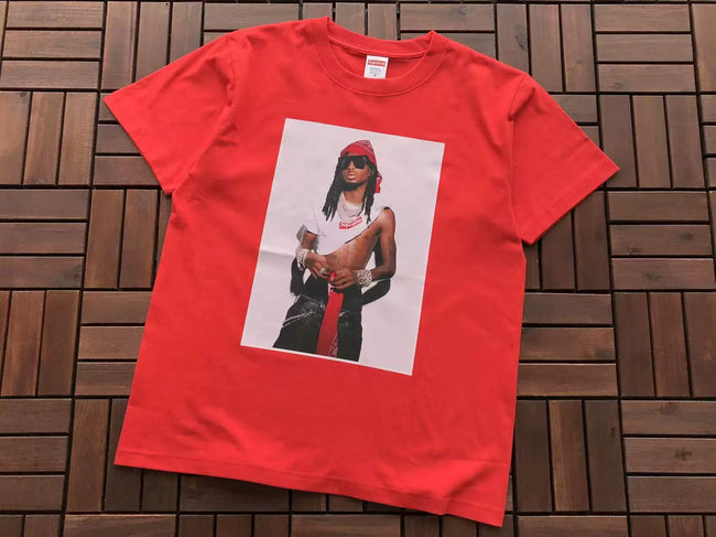 Supreme Playboi Carti Graphic T-Shirt Red Hover Image