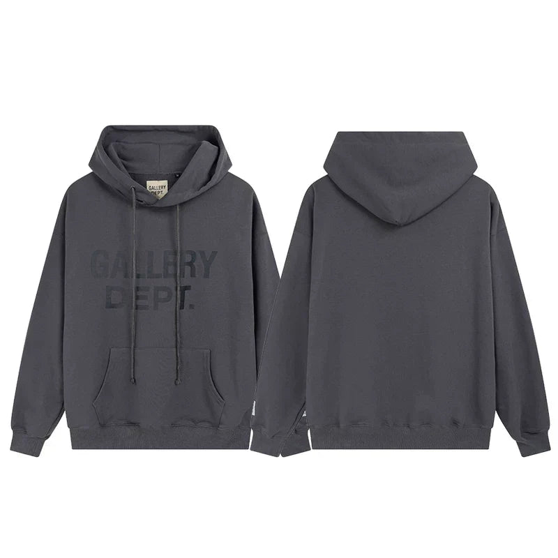 Gallery Dept Tonal Logo Charcoal Hoodie
