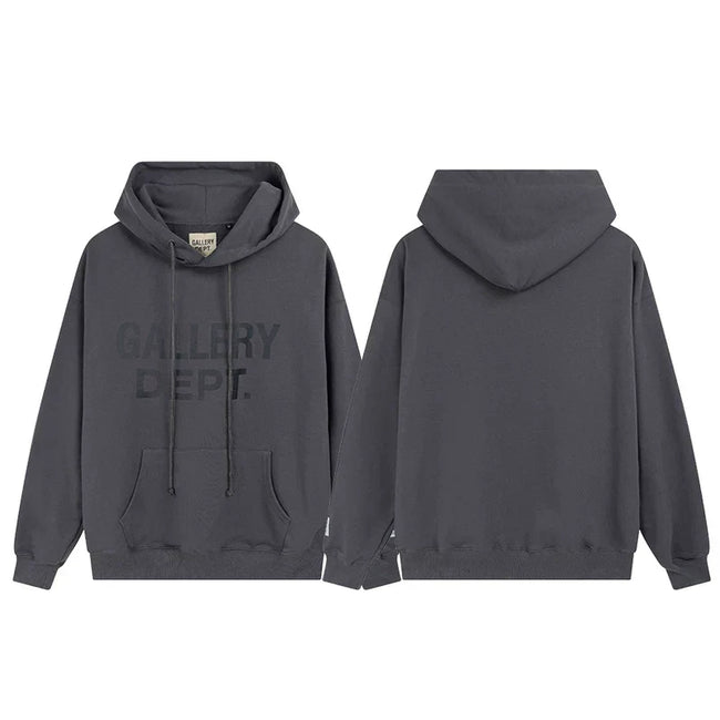 Gallery Dept Tonal Logo Charcoal Hoodie Hover Image
