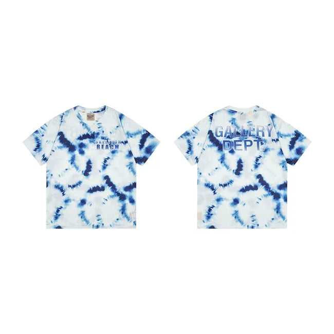 Gallery Dept. Splatter Tie-Dye Short Sleeve T-Shirt - Blue/White Hover Image