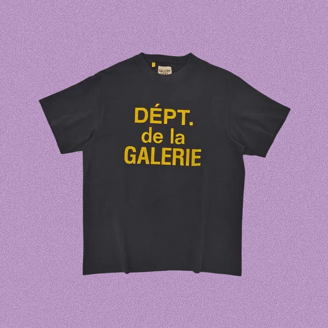 Gallery Dept. DÉPT. de la GALERIE Short Sleeve T-Shirt - Black/Yellow Hover Image