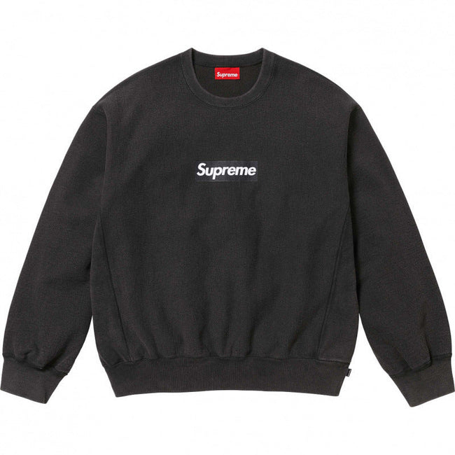 Supreme Box Logo Crewneck - Washed Black Hover Image