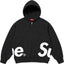 Supreme Big Logo Hooded Zip-Up Sweatshirt - Black