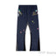 Gallery Dept. "DEPT. de la GALERIE" Paint Splatter Contrast Panel Sweatpants - Navy Blue