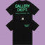 Gallery Dept. Hollywood Logo Short Sleeve T-Shirt - Black/Green