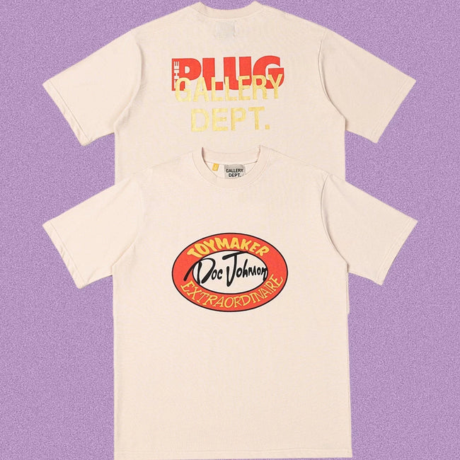 Gallery Dept. Toymaker Doc Johnson Oval Stamp Short Sleeve T-Shirt - Cream Hover Image