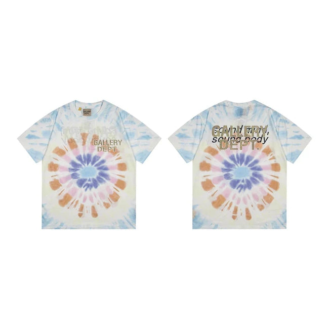 Gallery Dept. Sunburst Tie-Dye Sound Mind Short Sleeve T-Shirt - Pastel Multi Hover Image