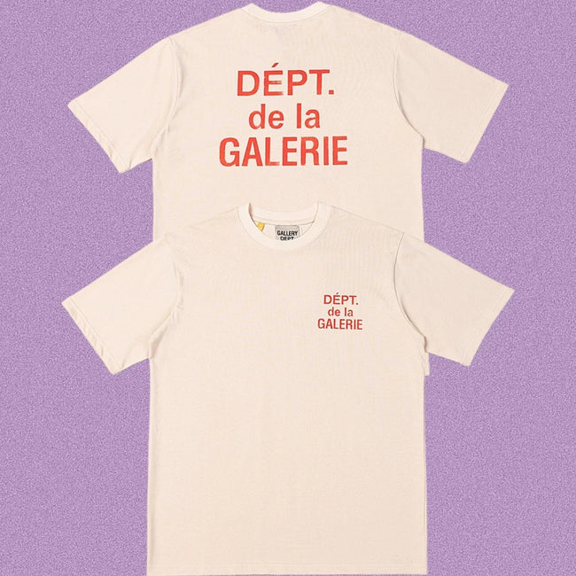 Gallery Dept. DÉPT. de la GALERIE Short Sleeve T-Shirt - Cream/Red Hover Image