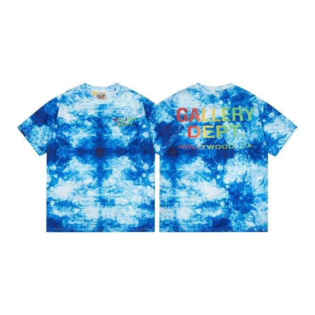 Gallery Dept. Marble Tie-Dye Short Sleeve T-Shirt - Deep Blue Hover Image