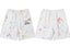Gallery Dept. Paint Splatter French Terry Shorts - White