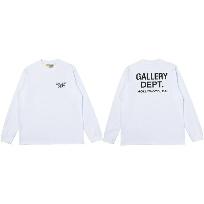 Gallery Dept. Hollywood Logo Long Sleeve T-Shirt - White Hover Image