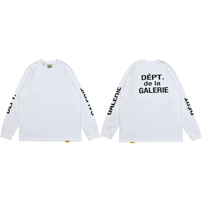 Gallery Dept. Sleeve Print DÉPT. de la GALERIE Long Sleeve T-Shirt - White/Black Hover Image