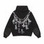 Vale Forever Valley Cross Necklace & Chain Graphic Vintage Wash Hoodie black