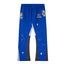 Gallery Dept. "DEPT. de la GALERIE" Paint Splatter Contrast Panel Sweatpants - Royal Blue