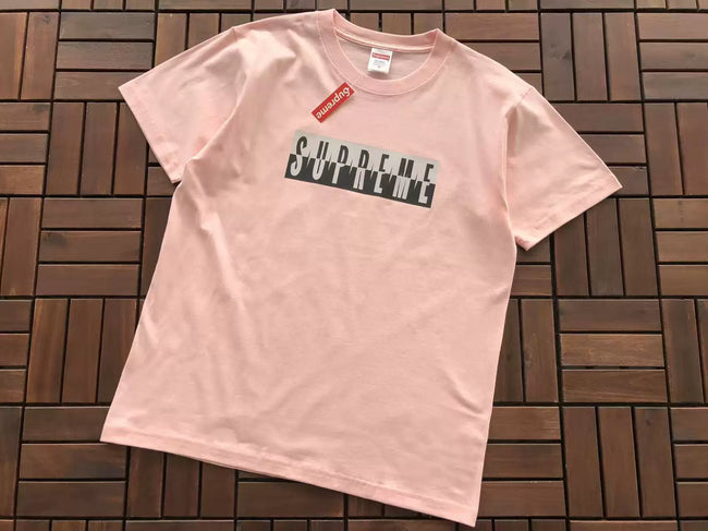 Supreme Split Box Logo T-Shirt - Light Pink Hover Image