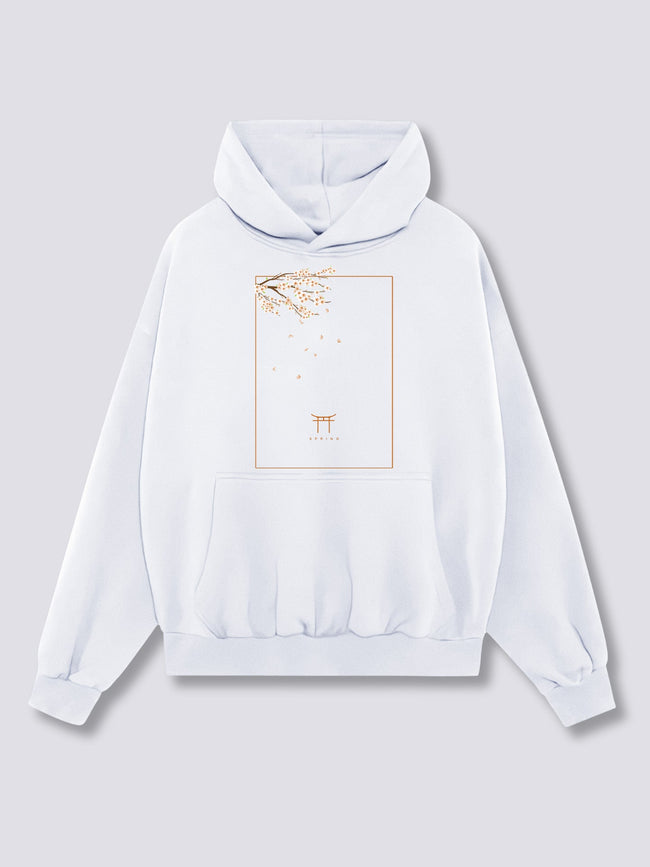 Front Print - Peach Blossom Hoodie Hover Image