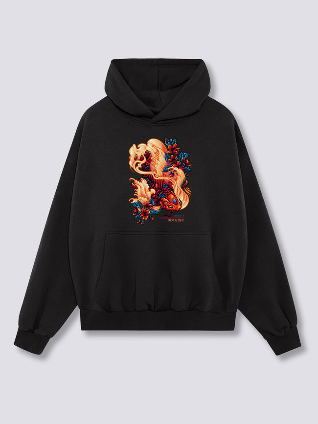 Front Print - Red Koi Hoodie Hover Image