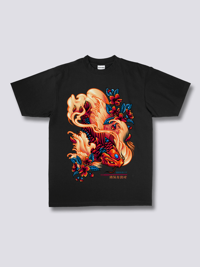 Front Print - Red Koi T-Shirt Hover Image