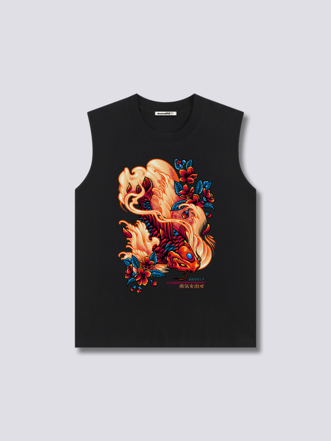 Front Print - Red Koi Tank Top Hover Image