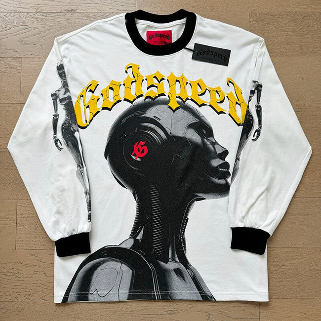 GodSpeed Gothic Graphic Long Sleeve T-Shirt Hover Image