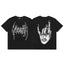 REVENGE Graphic Hand Print T-Shirt
